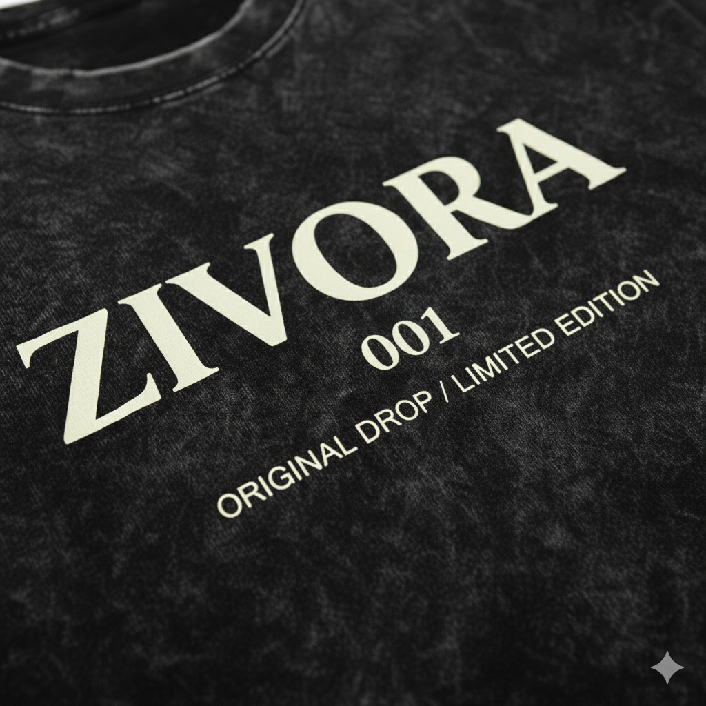 ZIVORA 001 – Limited Edition Acid Wash Tee