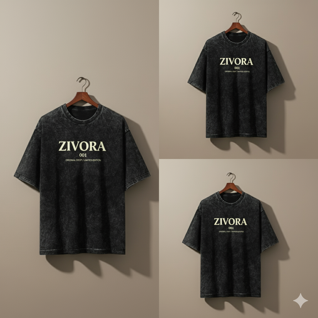 ZIVORA 001 – Limited Edition Acid Wash Tee