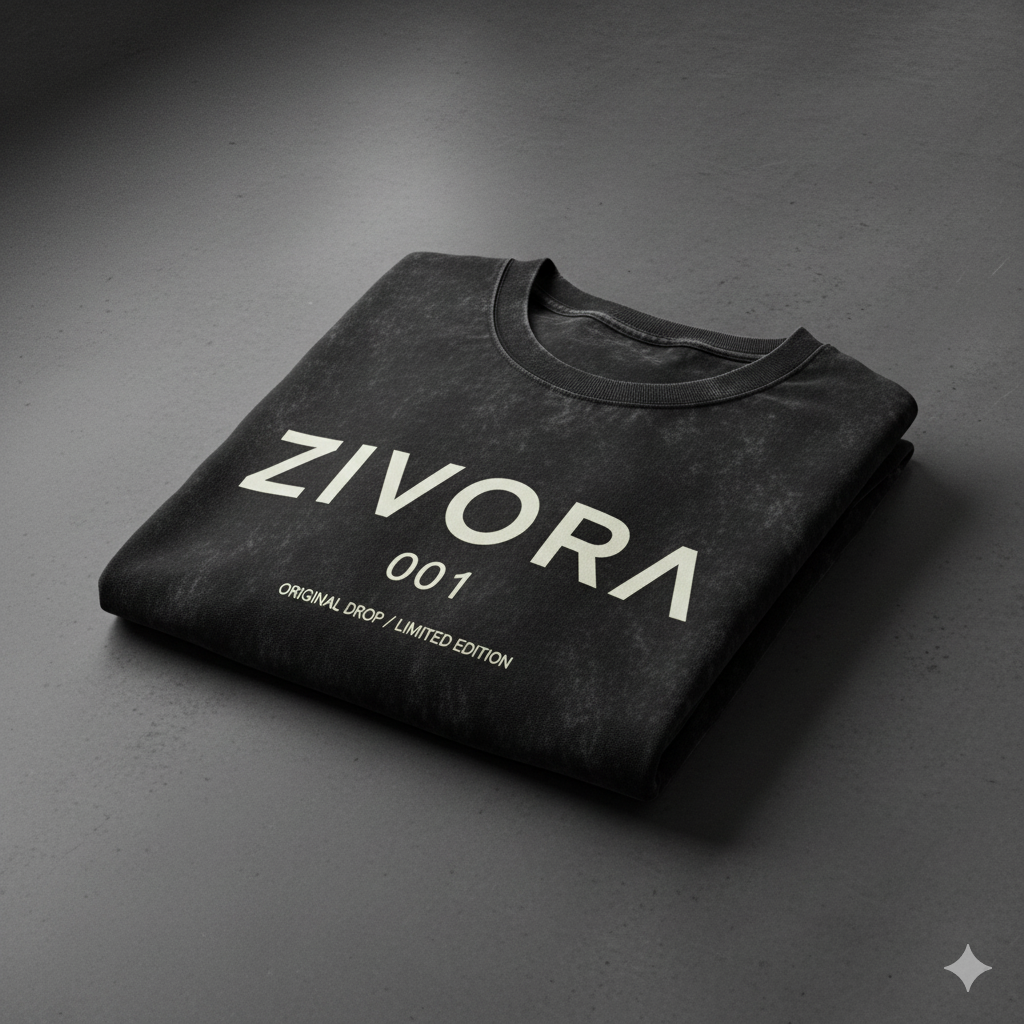 ZIVORA 001 – Limited Edition Acid Wash Tee