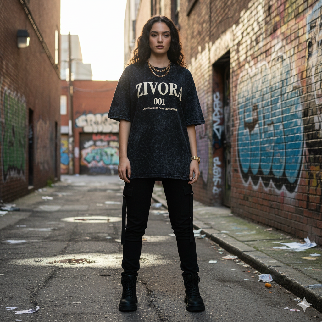 ZIVORA 001 – Limited Edition Acid Wash Tee