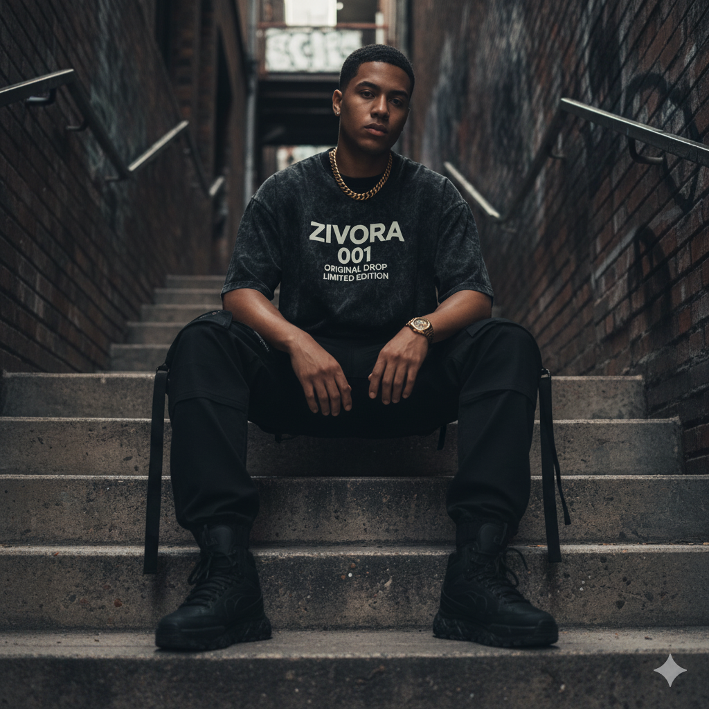 ZIVORA 001 – Limited Edition Acid Wash Tee