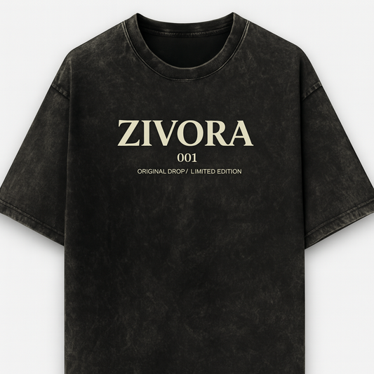 ZIVORA 001 – Limited Edition Acid Wash Tee